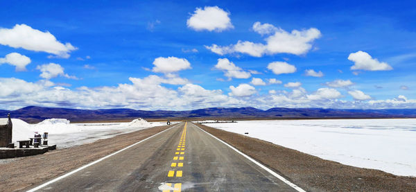 Panoramic view of road against sky