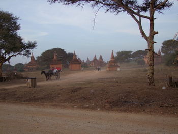 Tourists at a temple