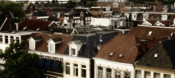 High angle view of residential building