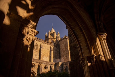 Low angle view of historic building