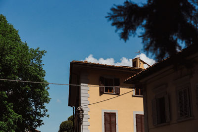 Low angle view of buildings in town