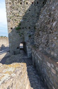 Stone wall of old building