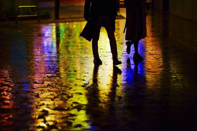 Low section of people standing in water