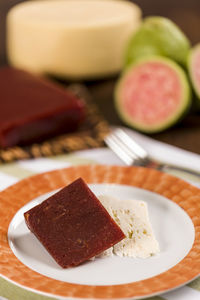 Close-up of cake on plate