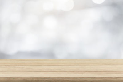 Close-up of wooden table