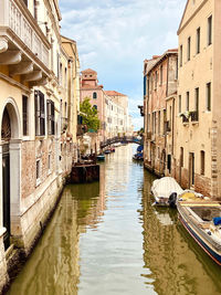 Canal amidst buildings in city