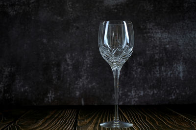 Close-up of wine glass on table