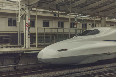 View of train at railroad station