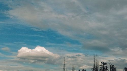 Low angle view of cloudy sky