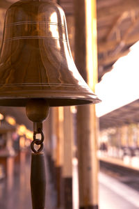 Close-up of illuminated hanging light