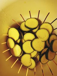 High angle view of fruits on table