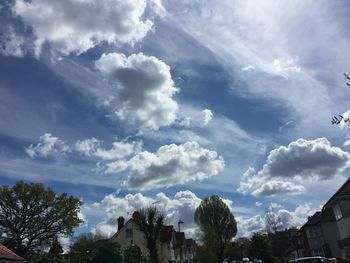 Low angle view of cloudy sky