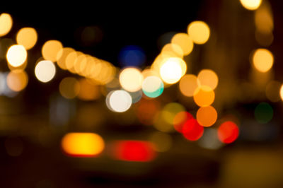 Defocused lights at night