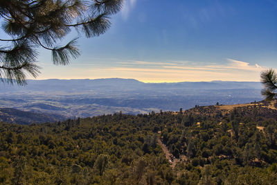 Scenic view of landscape against sky during sunset