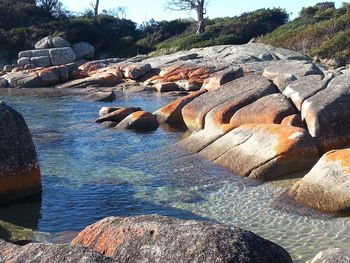 Rocks in sea