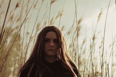 Portrait of beautiful young woman