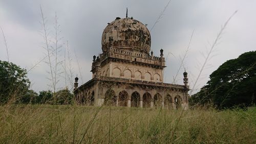 Low angle view of historical building against sky