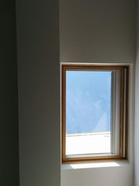 Sky seen through glass window