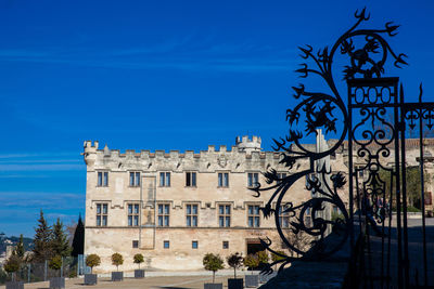 Building against blue sky