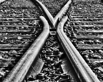 Old rusty railroad track