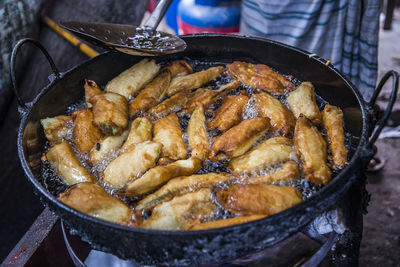 Fried eggplant at khulna, bangladesh.