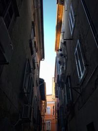 Low angle view of skyscrapers against sky