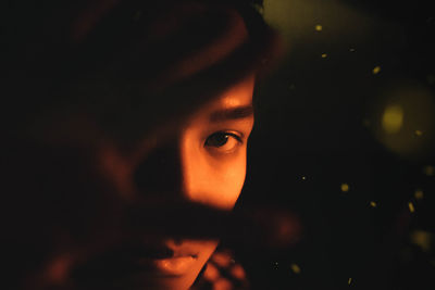 Close-up portrait of young woman