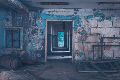 Interior of abandoned house