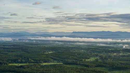 Aerial view of landscape against sky