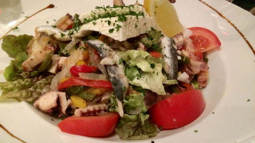 Close-up of salad in plate