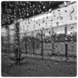 Raindrops on glass window