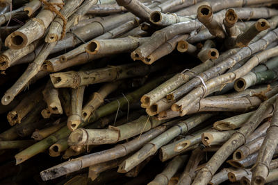 Full frame shot of firewood
