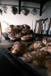 Close-up of meat on barbecue grill