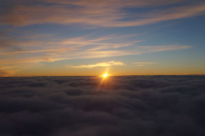 Scenic view of cloudscape during sunset