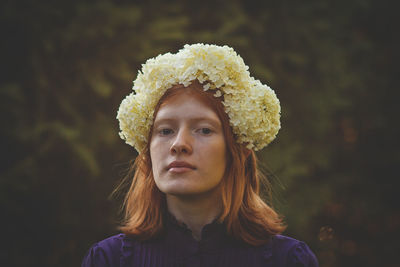 Close-up portrait of young woman