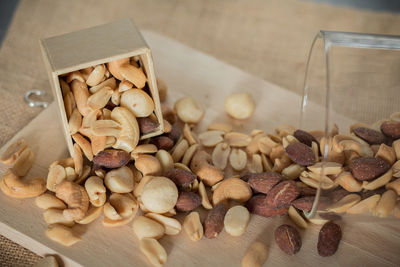 Close-up of food on table