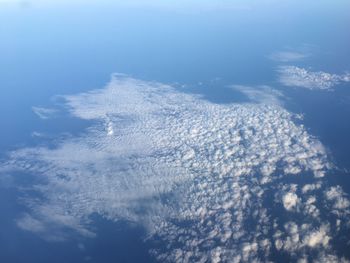 Aerial view of sea against sky