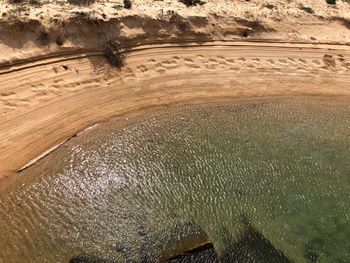 High angle view of land