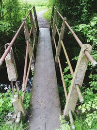 View of wooden walkway