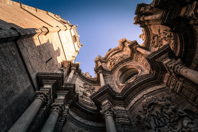 Low angle view of temple against sky