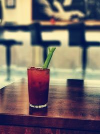 Close-up of drink on table