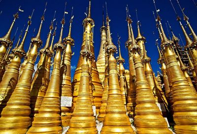 Low angle view of temple against sky