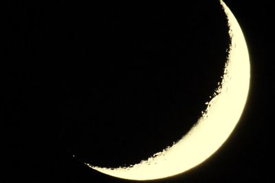 Close-up of moon against sky at night