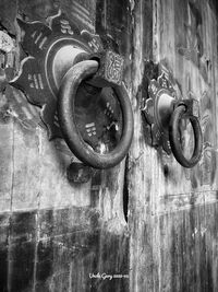 Close-up of old door knocker