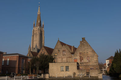 Low angle view of cathedral against clear sky