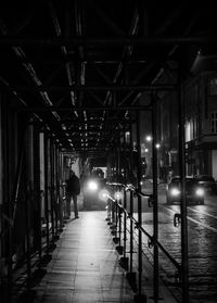 Illuminated underground walkway