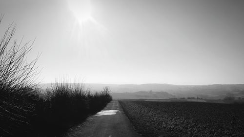 Scenic view of landscape against clear sky