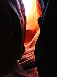 Low angle view of rock formation