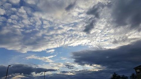 Low angle view of cloudy sky