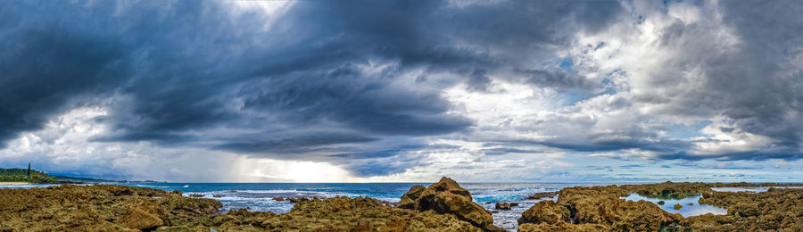 Panoramic view of sea against sky